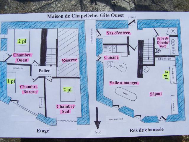 Gîte de Chapelèche en Ardèche - Дом спальная комната 